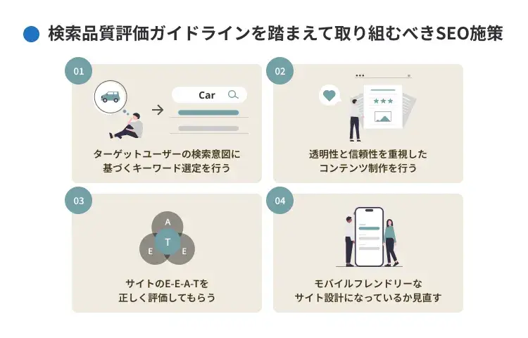 検索品質評価ガイドラインを踏まえて取り組むべきSEO施策
