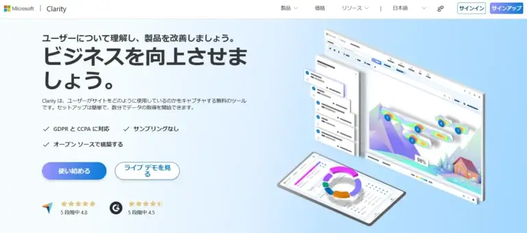 ヒートマップ|Microsoft Clarity