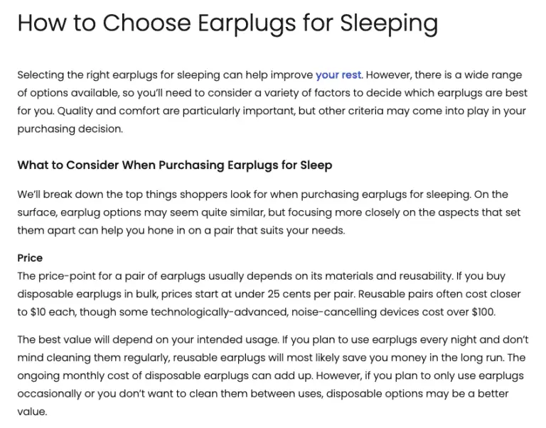 How to Choose Earplugs for Sleeping