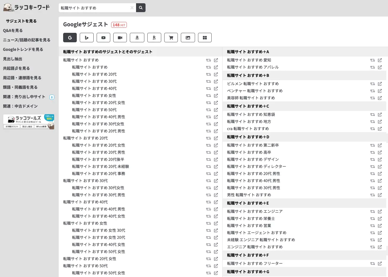ラッコキーワード