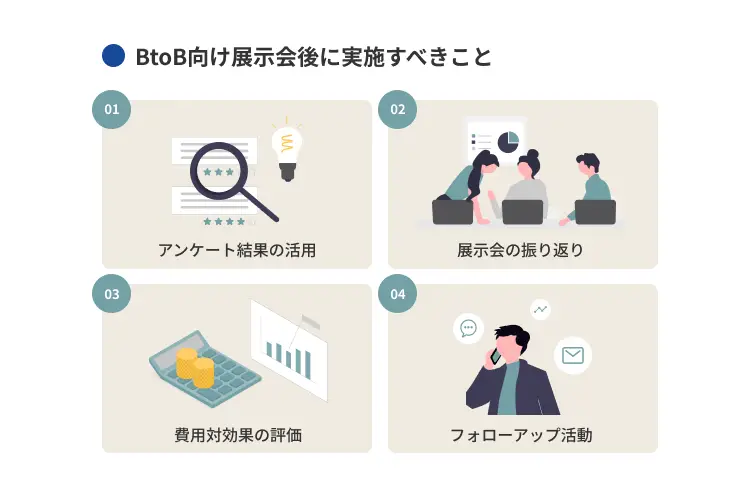 BtoB向け展示会後に実施すべきこと