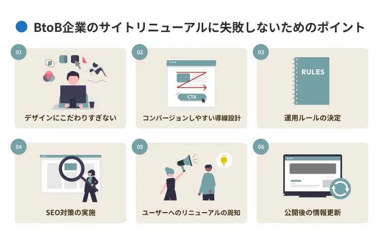 BtoB企業のサイトリニューアルに失敗しないためのポイント