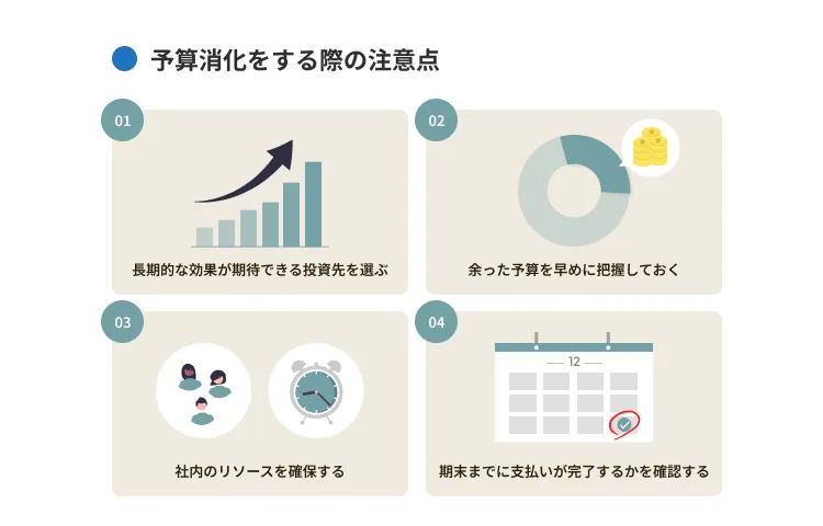 予算消化をする際の注意点